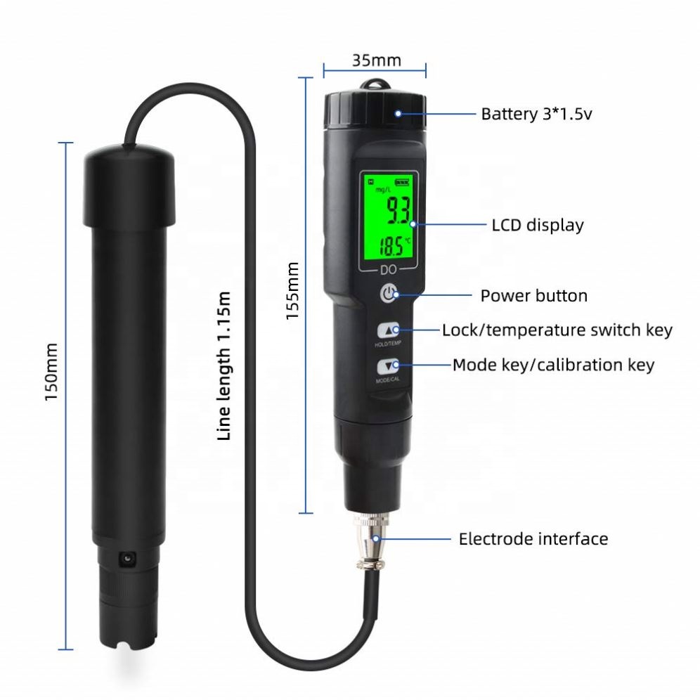 Portable Dissolved Oxygen 0-30 - Do Oxygen Meter ulasan dan harga