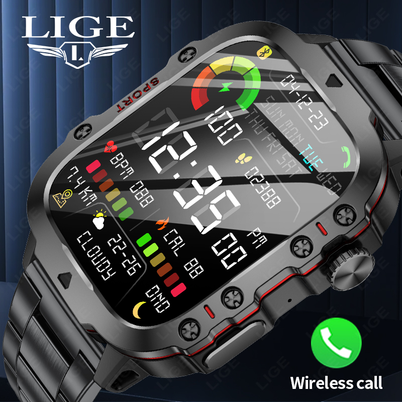 LIGE Outdoor Men's Sports Smar - Do Oxygen Meter ulasan dan harga