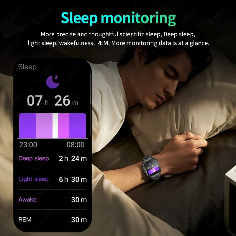 LIGE Outdoor Men's Sports Smar - Do Oxygen Meter ulasan dan harga
